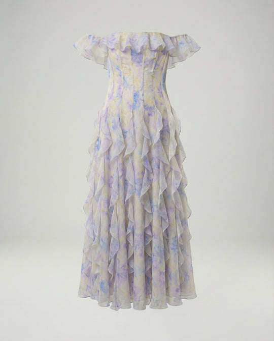 Damen Corsagen Abendkleid schulterfrei