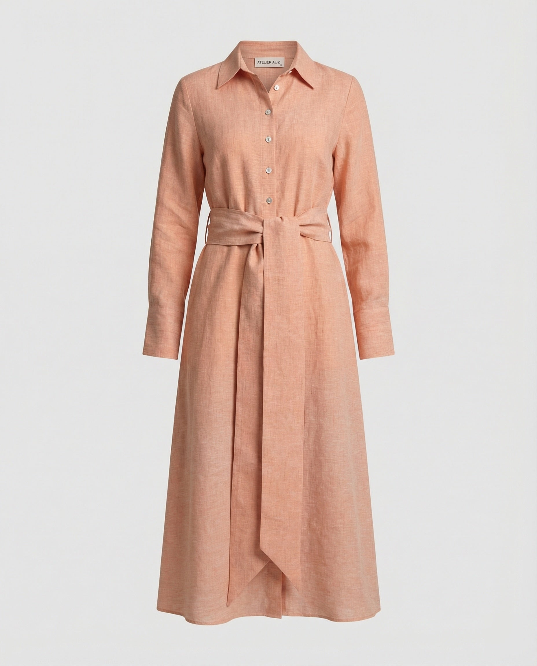 Leinen Freizeitkleid Damen Hemdkleid