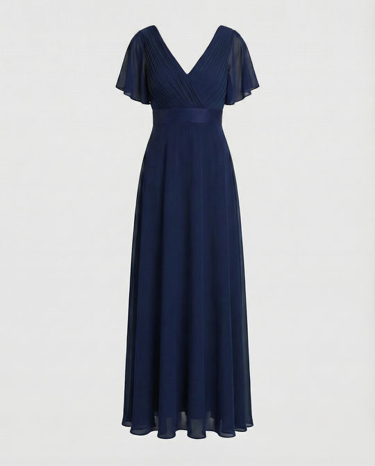 Damen Abendkleid lang Chiffon elegant