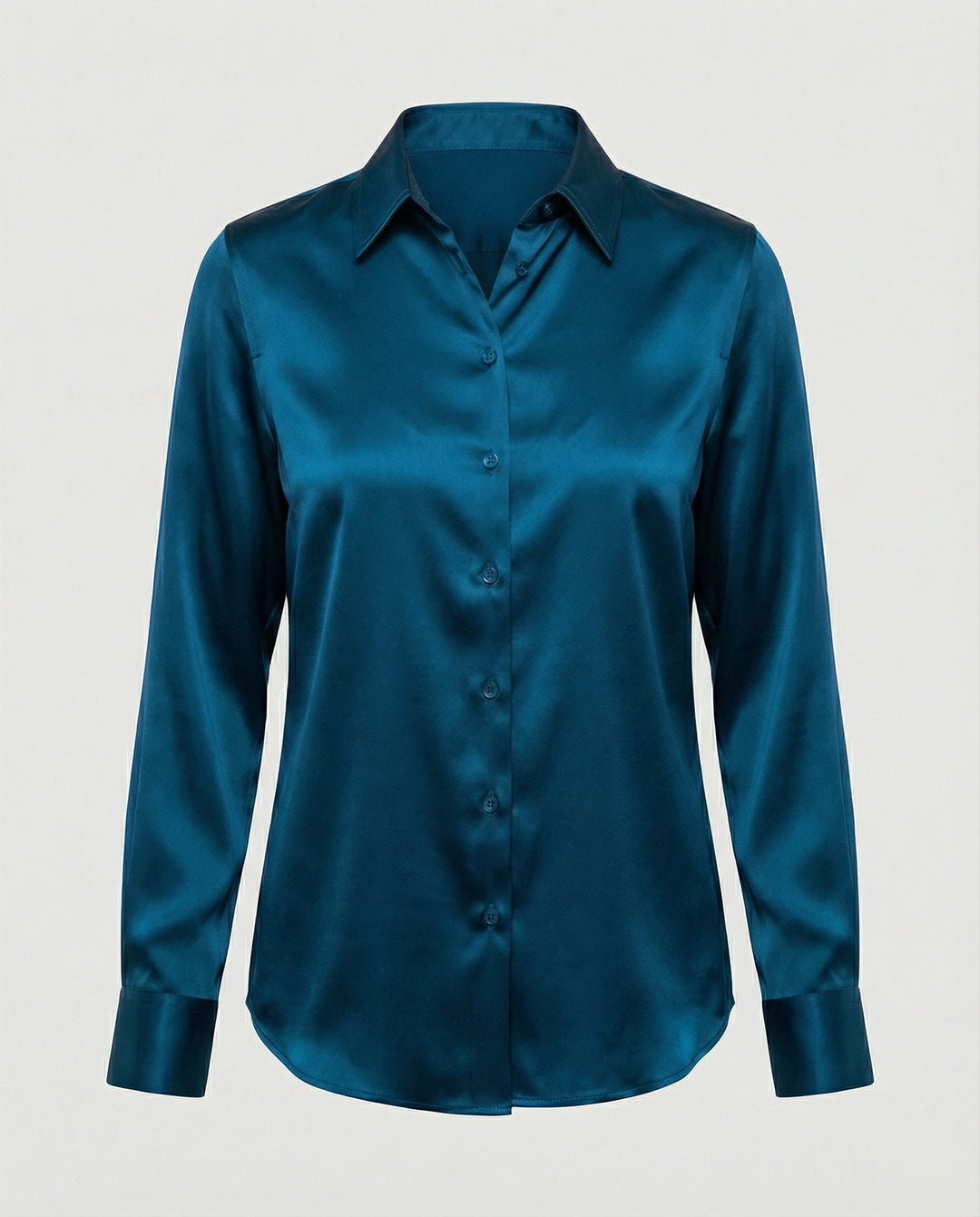 Bluse Damen Satin Seidig