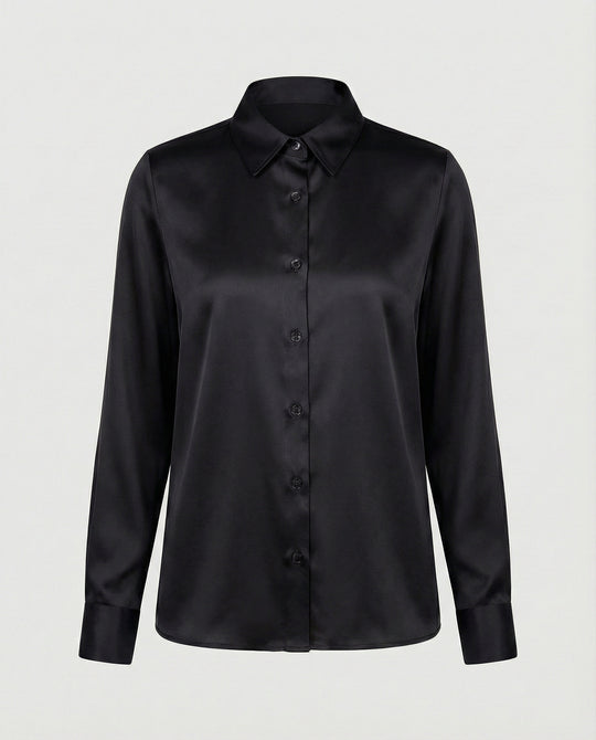 Bluse Damen Satin Seidig