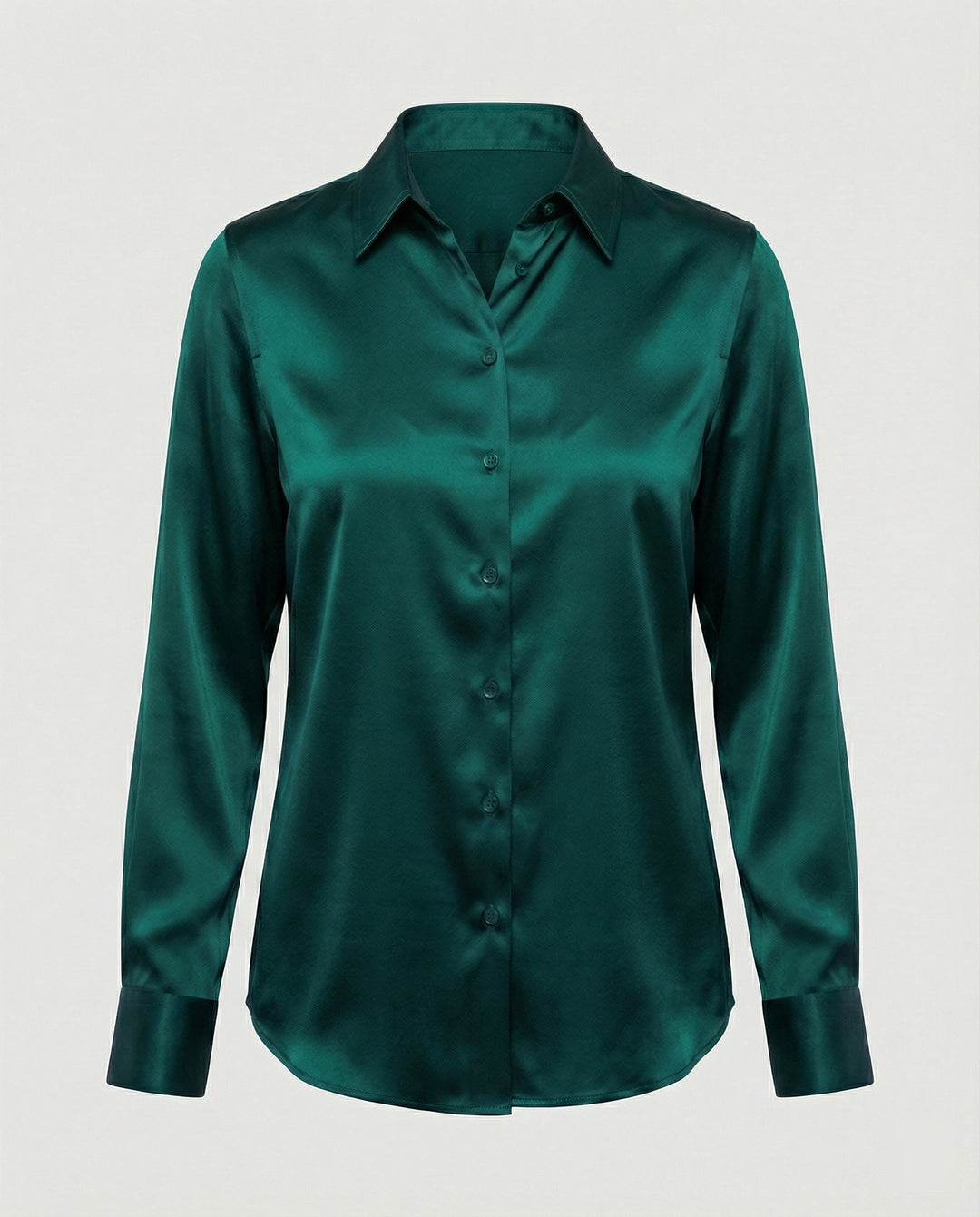 Bluse Damen Satin Seidig
