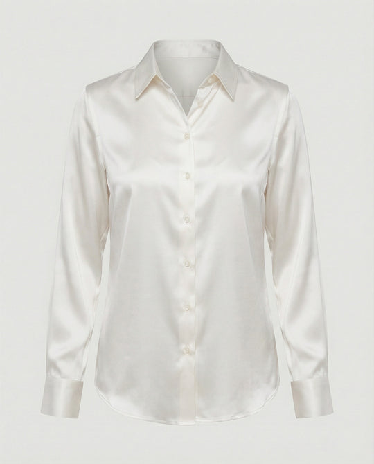 Bluse Damen Satin Seidig