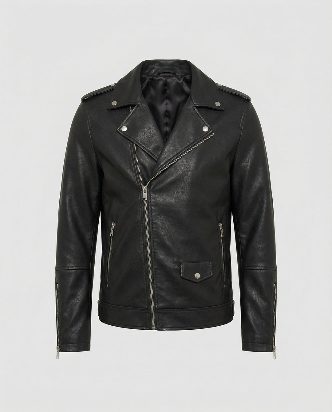 Herren Nappaleder Motorradjacke