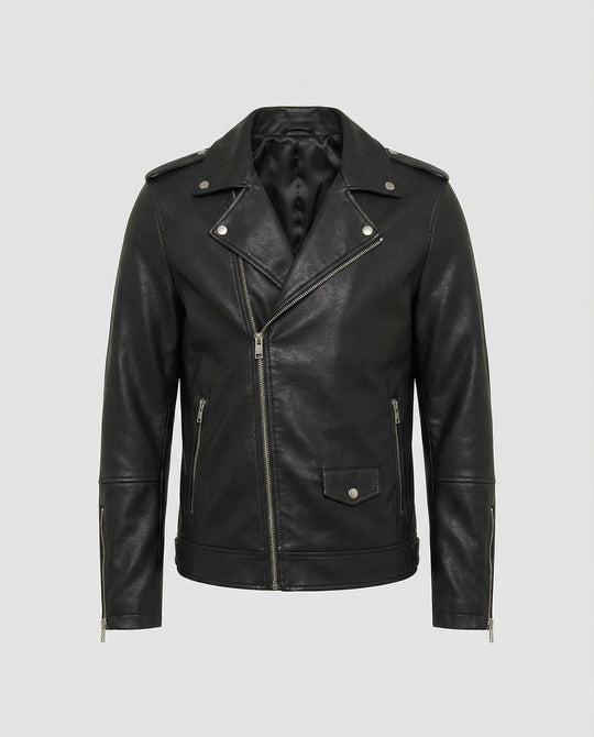 Herren Nappaleder Motorradjacke