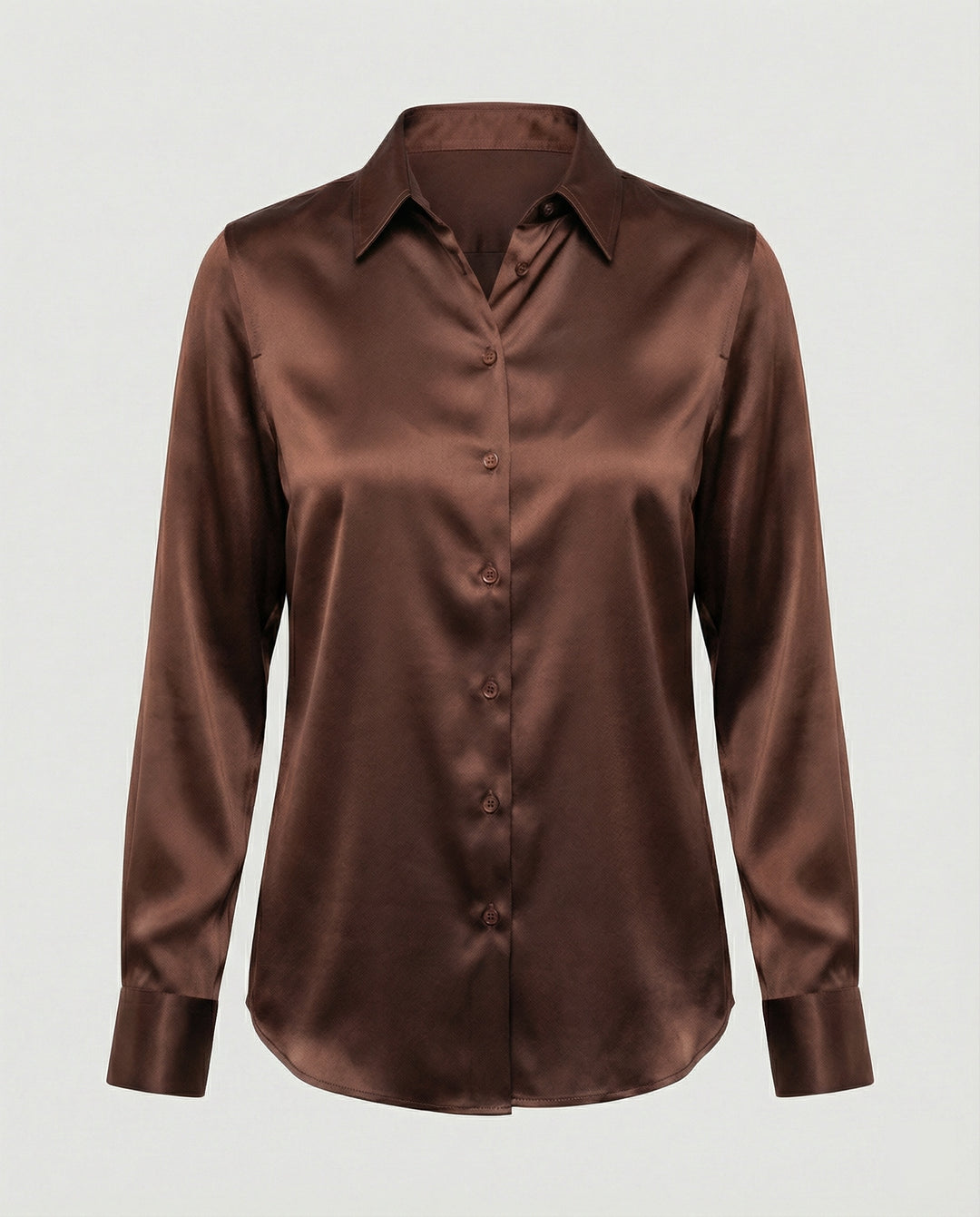 Bluse Damen Satin Seidig