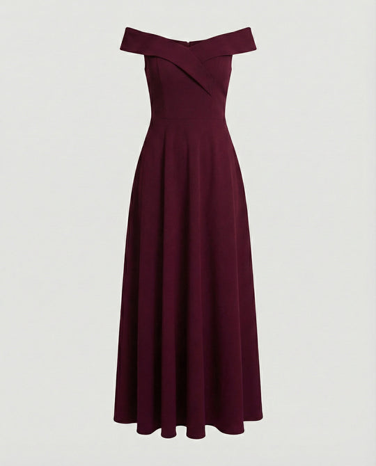 R&B | Elegantes Off-Shoulder Langes Catwalk Abendkleid