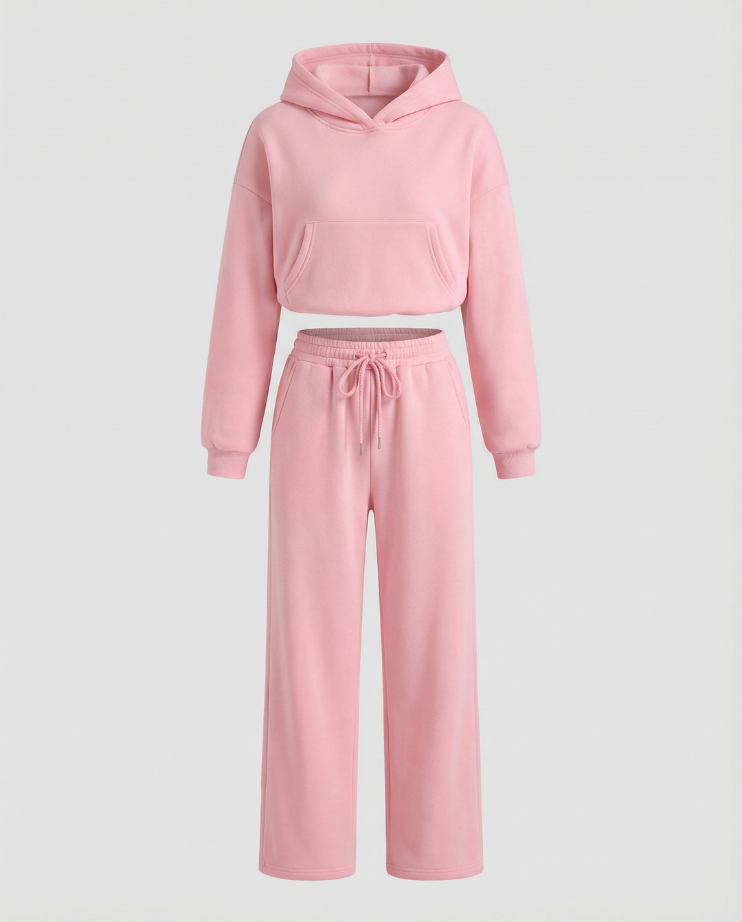 Damen Sweat-Set mit lässigem Schnitt und hohem Kragen R&B