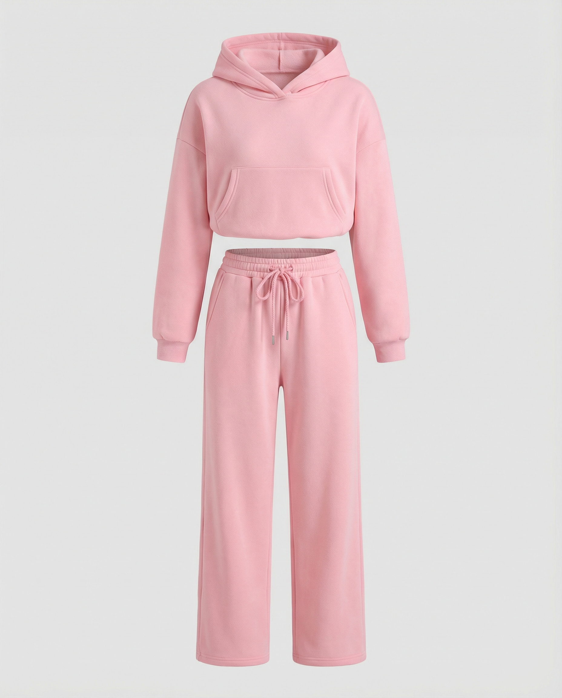 Damen Sweat-Set mit lässigem Schnitt und hohem Kragen R&B