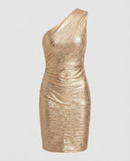 Schulterfreies Bandage Minikleid Damen
