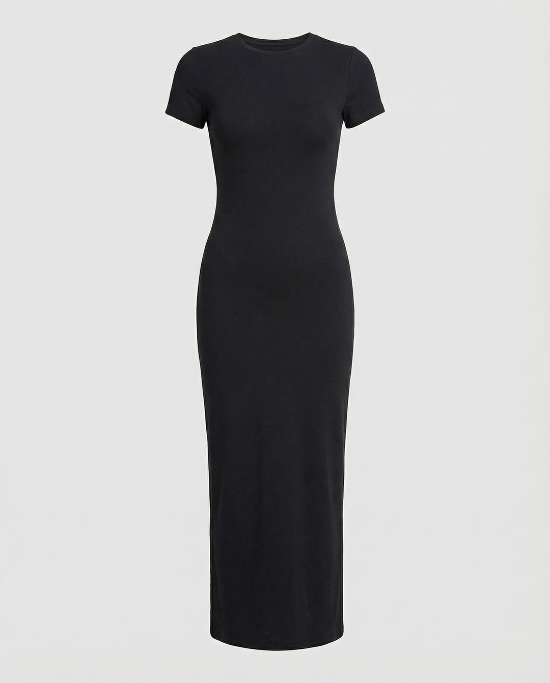 Figurbetontes Maxikleid mit kurzen Ärmeln