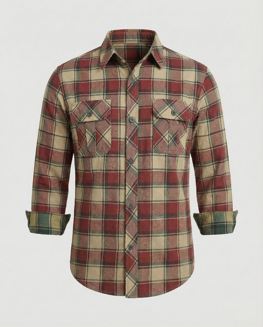 Herren Langarmhemd Herren Flanell