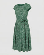Damen Midi-Kleid mit Taillengürtel