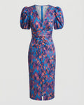 Damen Abendkleid mit voluminösen Puffärmeln R&B