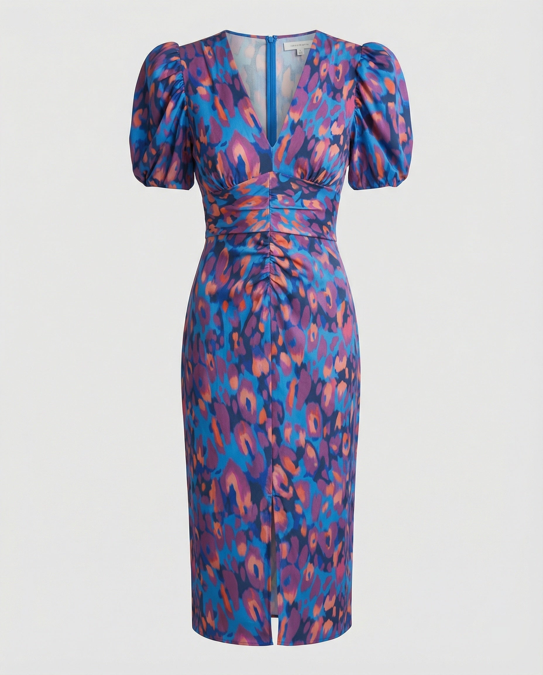 Damen Abendkleid mit voluminösen Puffärmeln R&B
