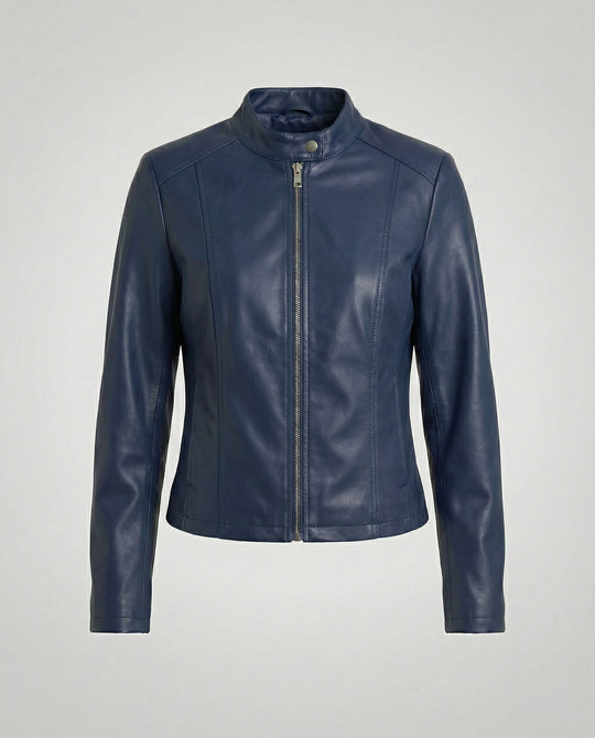 Damen Bikerjacke Lederimitat