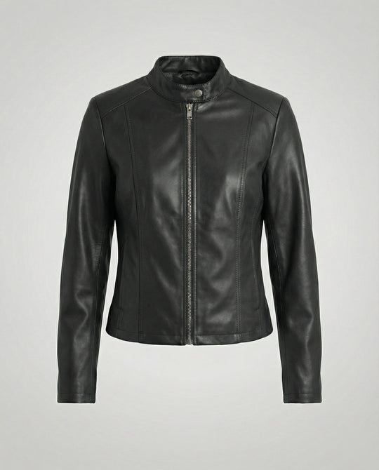 Damen Bikerjacke Lederimitat