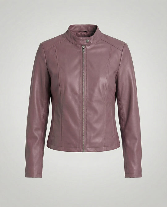 Damen Bikerjacke Lederimitat