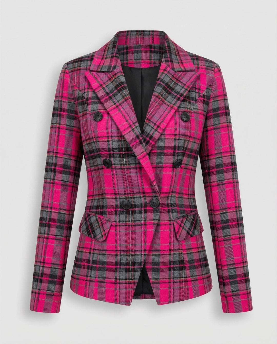Damen Karierter Blazer mit modernem Schnitt