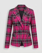 Damen Karierter Blazer mit modernem Schnitt