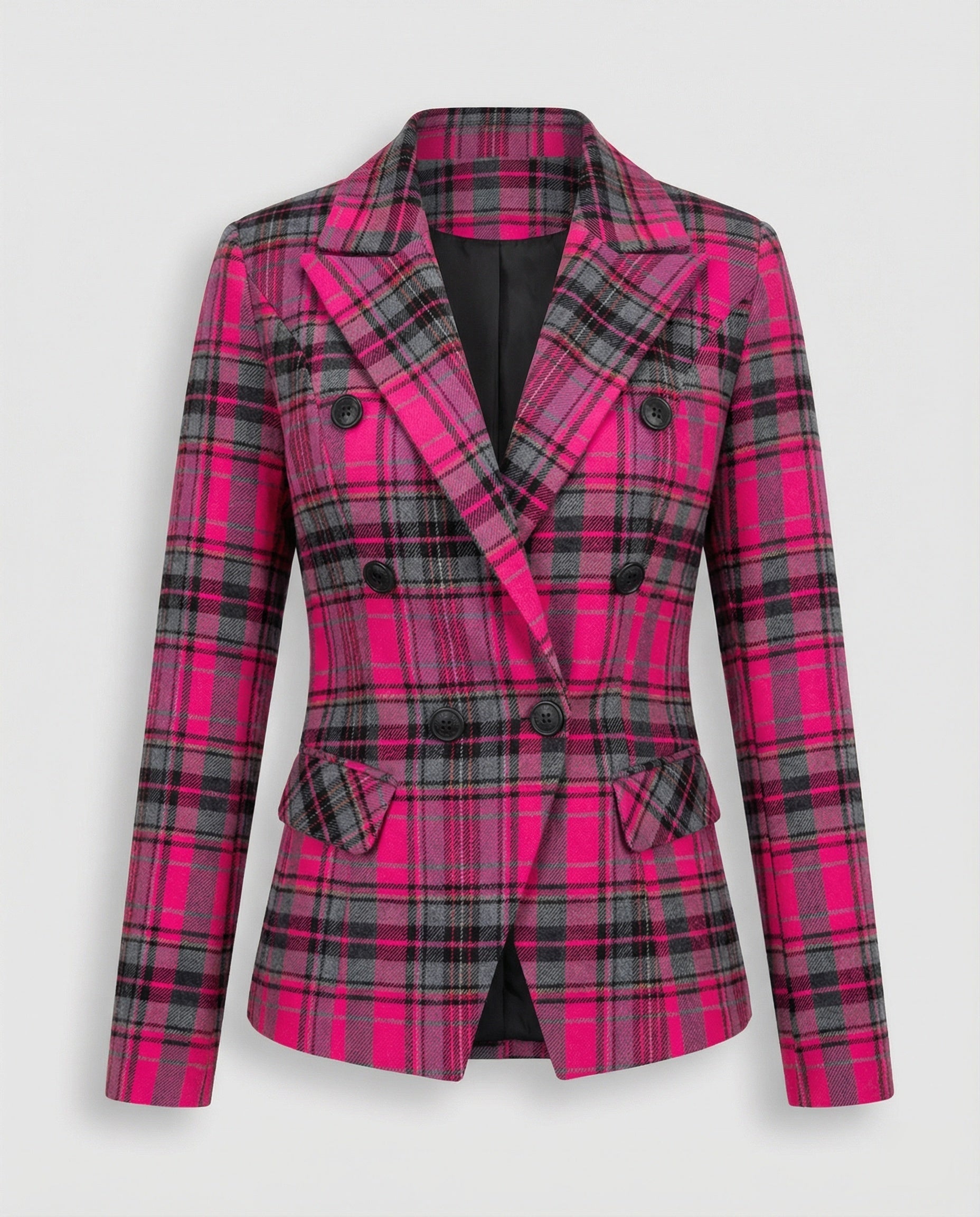 Damen Karierter Blazer mit modernem Schnitt