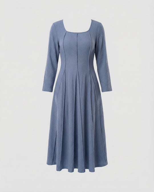 Freizeitkleid Damen Midikleid Tellerrock