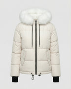 Steppjacke Damen Winter mit abnehmbarem Kunstpelzkragen