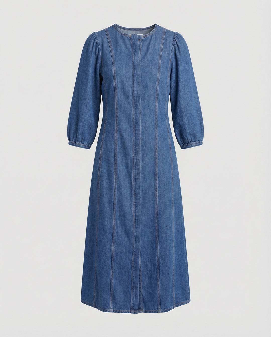 Freizeitkleid Damen Denim A-Linie