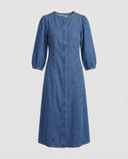 Freizeitkleid Damen Denim A-Linie