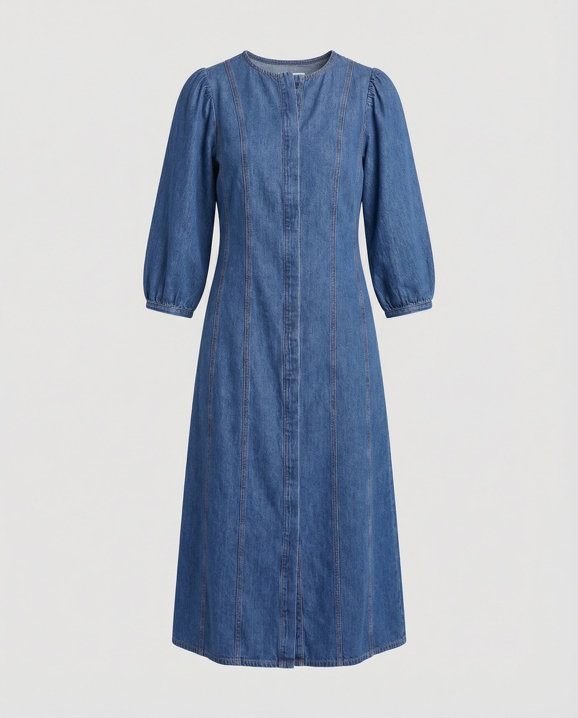 Freizeitkleid Damen Denim A-Linie