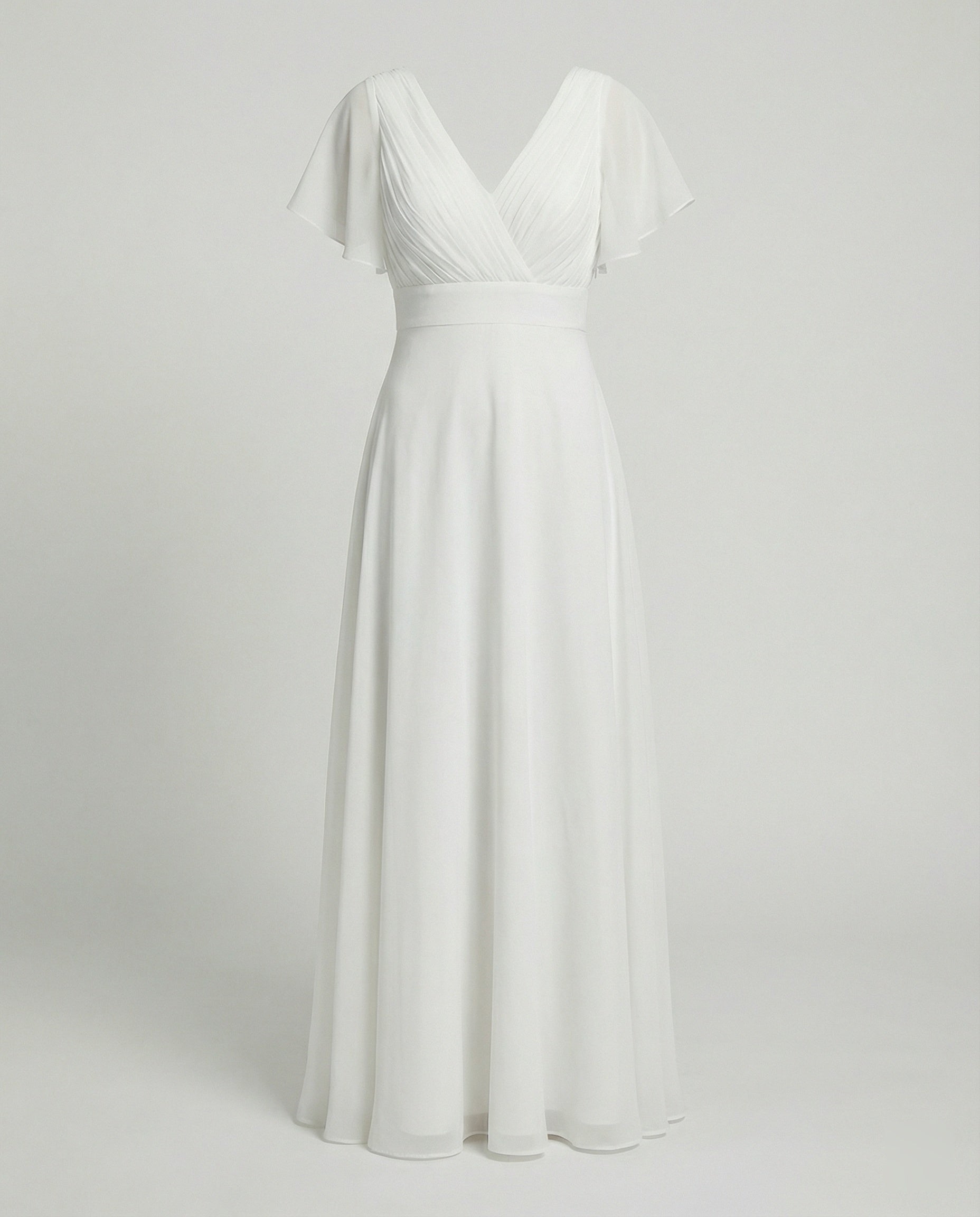Damen Maxikleid Chiffon elegant plissiert