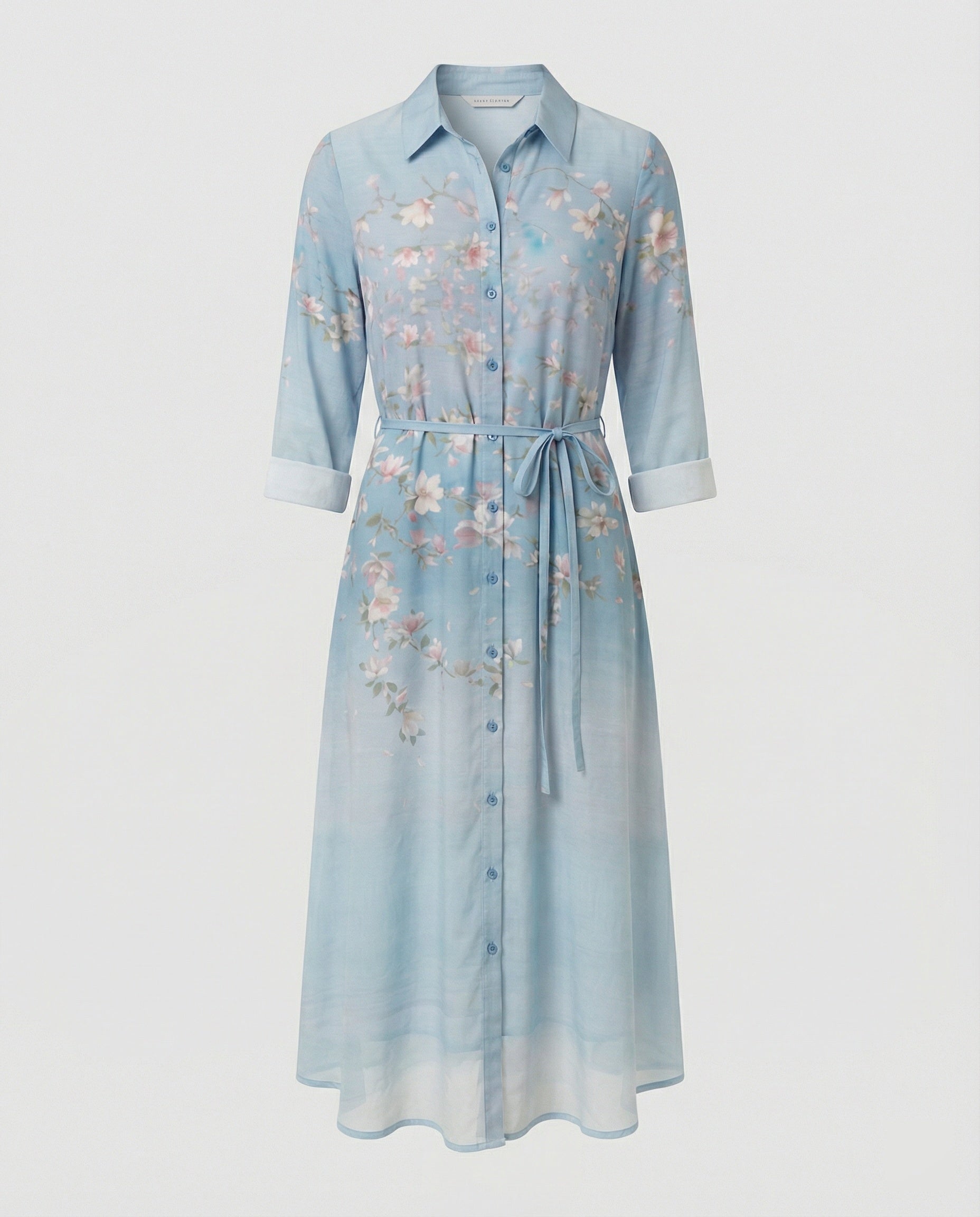 Maxikleid Damen Floral Leinenmix