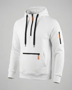 Herren sportlicher Hoodie mit praktischen Reißverschlusstaschen und verstellbarem Kapuzenzug