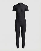 R&B | Damen Pu Halb-Reißverschluss Peach Booty Jumpsuit