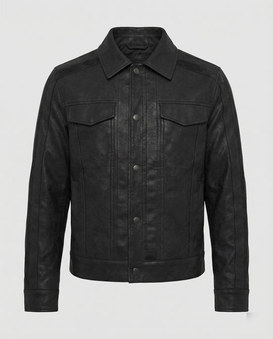 Herren Biker Lederjacke Kurz