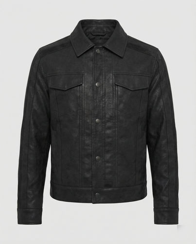 Herren Biker Lederjacke Kurz