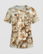 Kurzarmshirt Damen Mit Blumenprint