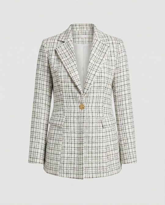 Damen Blazer Hahnentritt tailliert