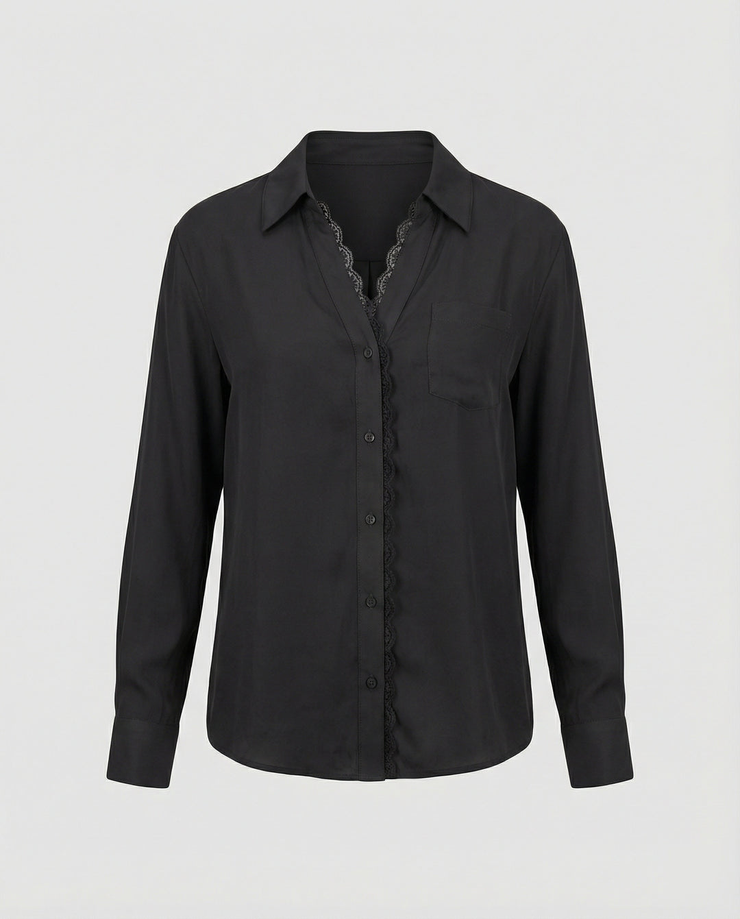 Damen Bluse mit Spitzenakzenten