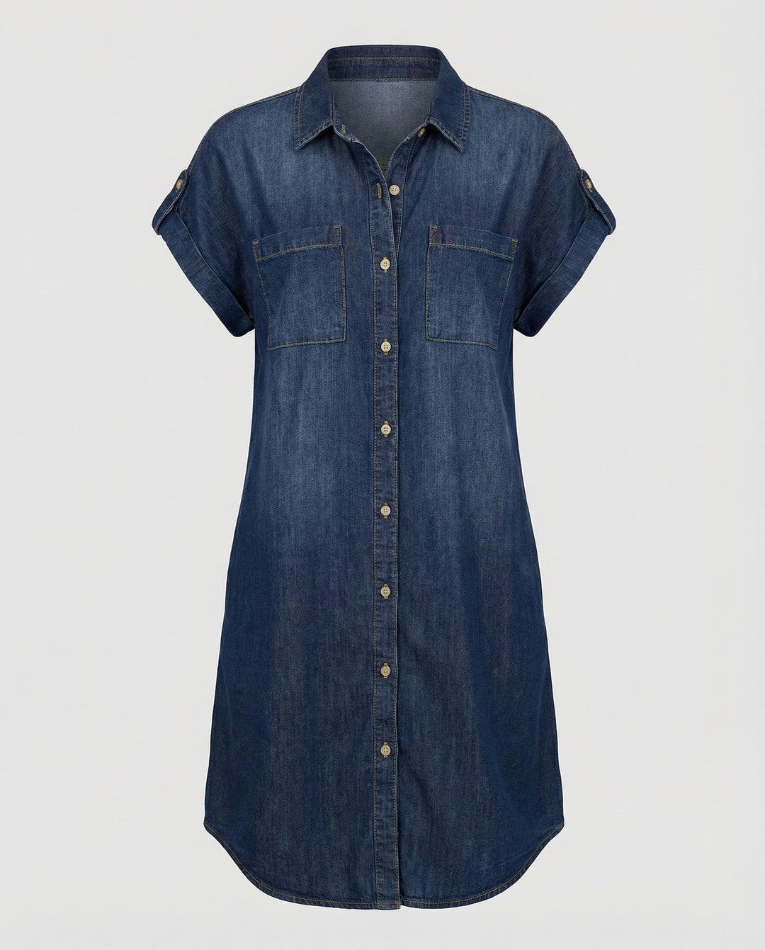Damen Jeanshemdkleid mit klassischem Schnitt