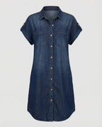 Damen Jeanshemdkleid mit klassischem Schnitt