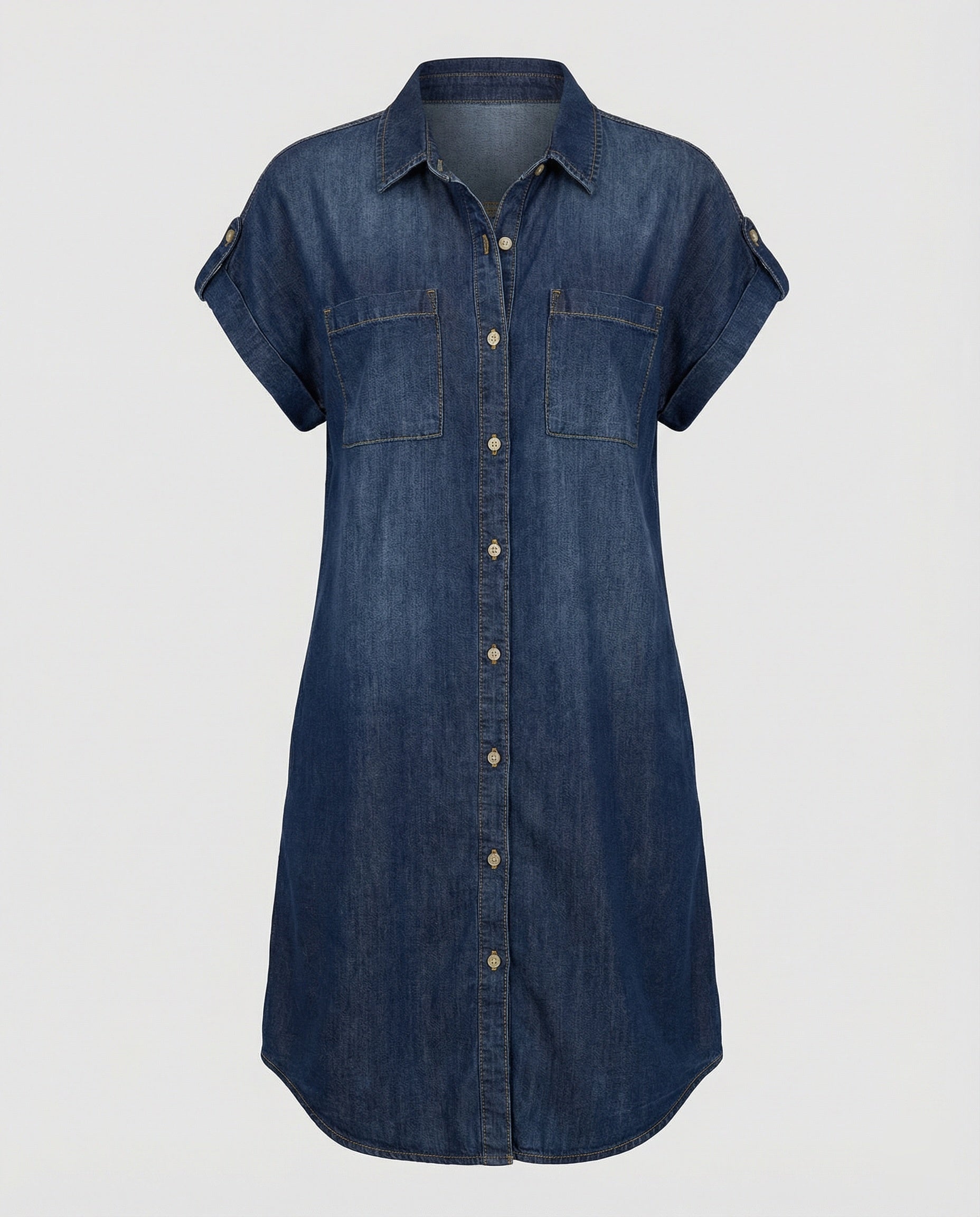 Damen Jeanshemdkleid mit klassischem Schnitt