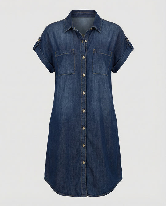Damen Jeanshemdkleid mit klassischem Schnitt