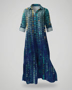 Damen Hemdblusenkleid mit Volant