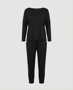Jogginganzug Damen Lounge-Set mit weiten Ärmeln und Taschen