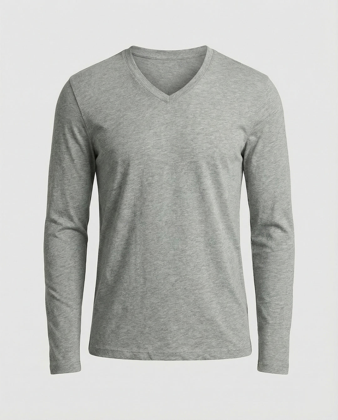 Herren lässiges V-Ausschnitt Langarmshirt R&B