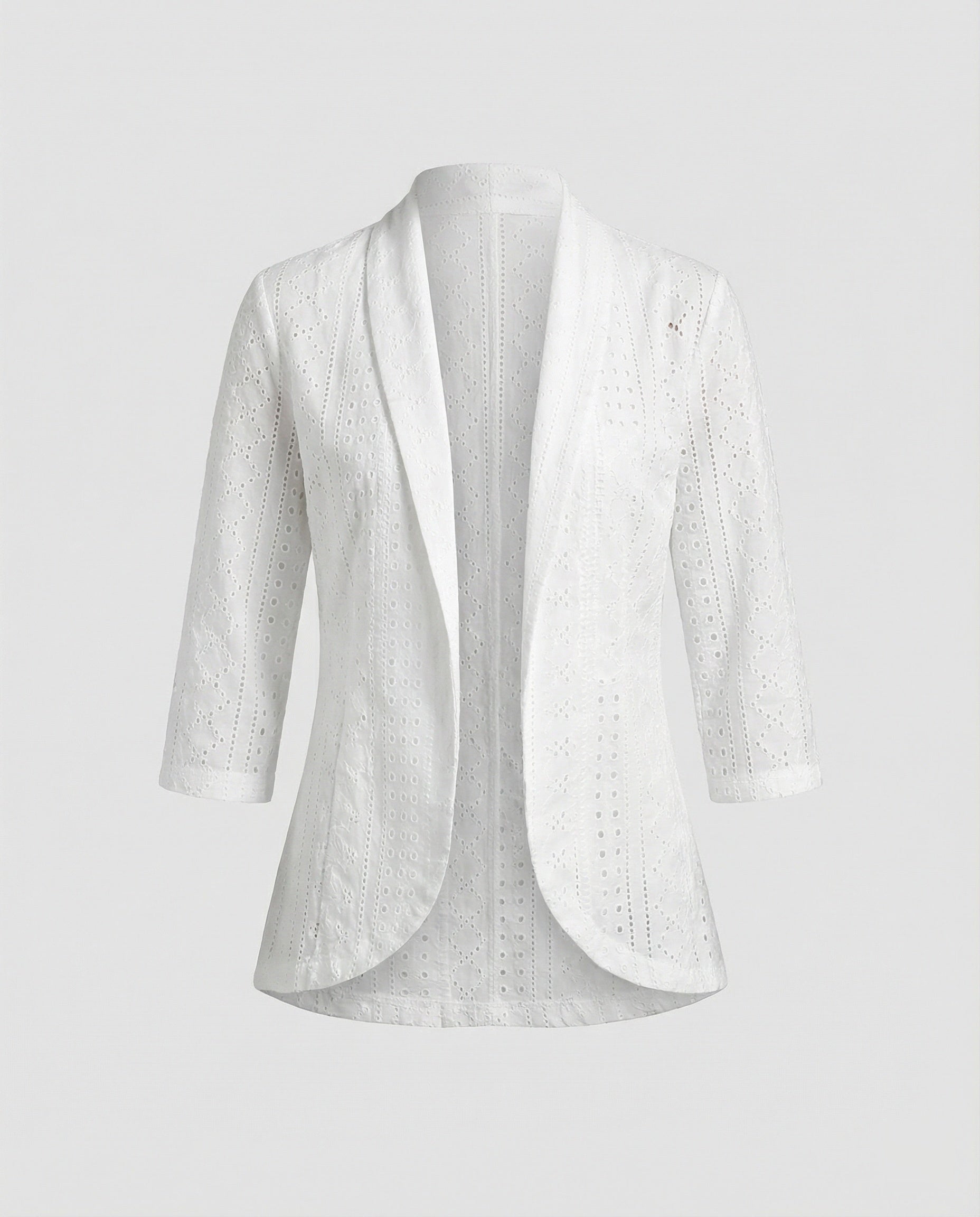 Damen Elegante Blazerjacke mit Lochmuster und tailliertem Schnitt R&B