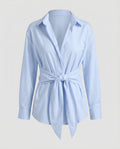 R&B Langärmelige Bluse mit Bindeband