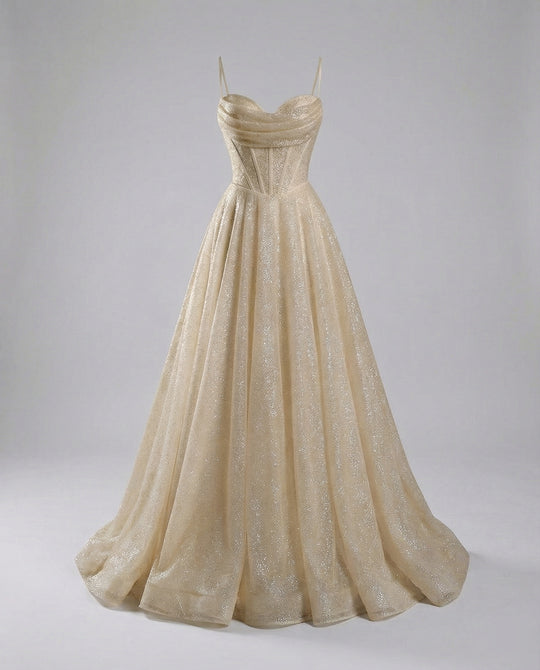 R&B | Glitter Ballkleid mit Schnürung