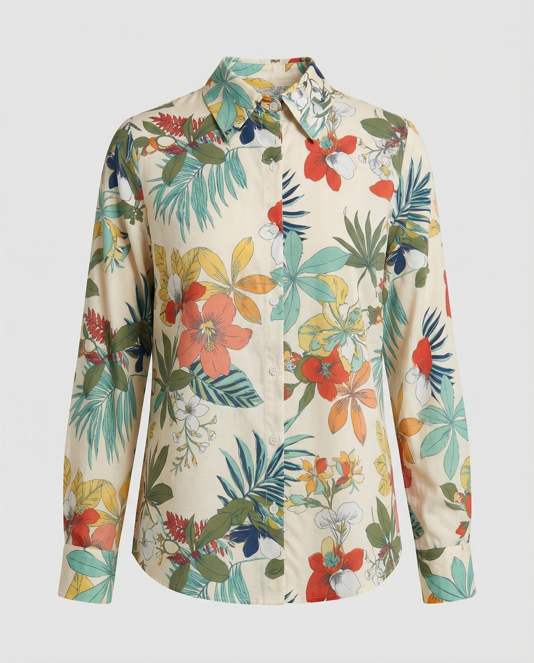 Damen Bluse Floral Viskose
